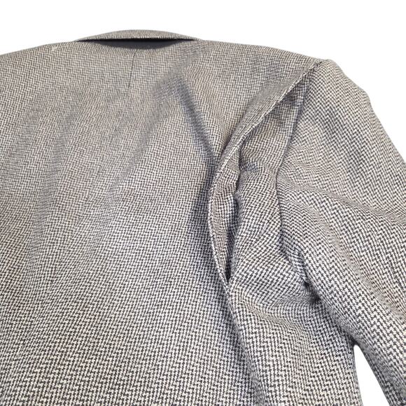 VINTAGE Pendleton Wool Herringbone Plaid Pleated Back Blazer Size 40 Sport Coat - Picture 6 of 16